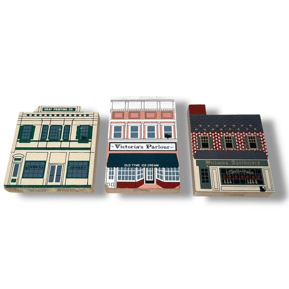 Vintage Cat’s Meow Lot 3 Graf Priting Victoria's Parlour Williams Apothecary - Picture 1 of 12